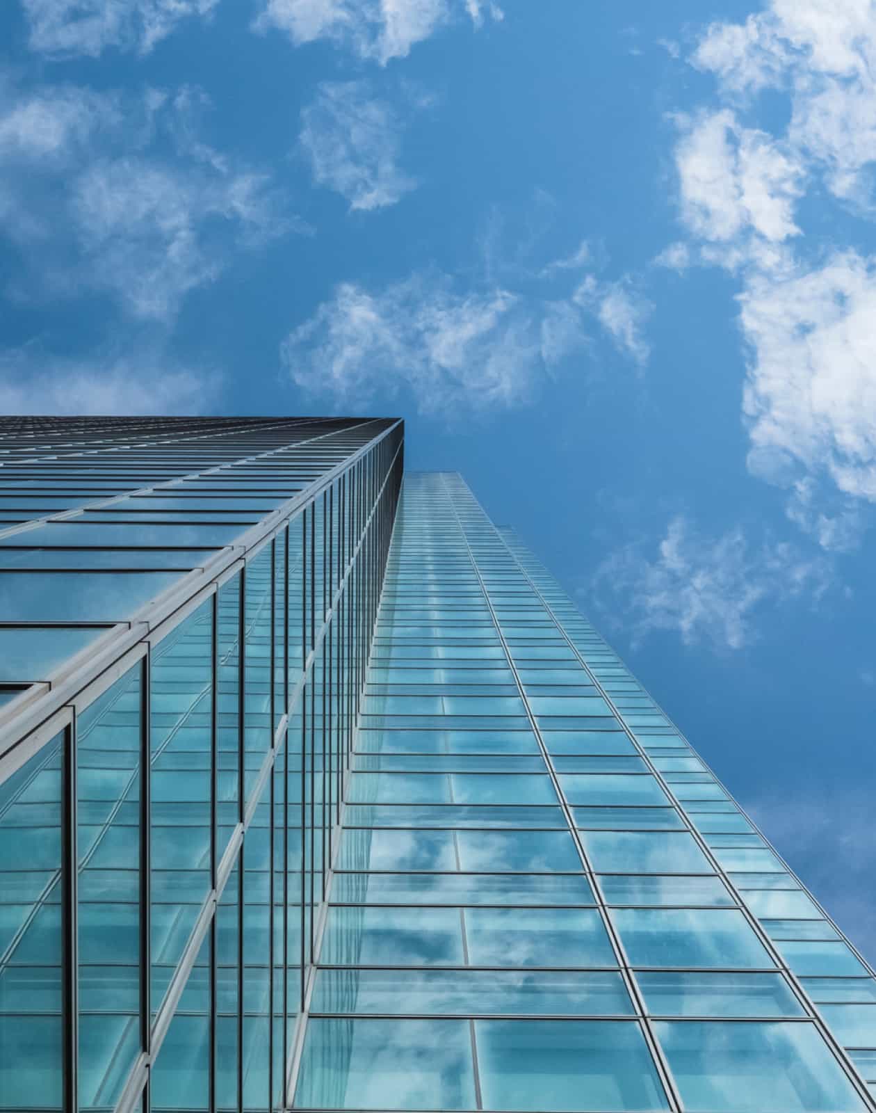 high-rise view from below